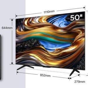 تي سي إل تلفزيون LED فئة P79B حجم 50 بوصة 4K UHD ذكي بنظام تشغيل جوجل تي في.