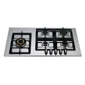 غاز مدمج ofragas of 915gg &ndash; عرض 90 سم، ستانلس ستيل، 5 شعلات نحاسية