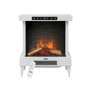 ترست مدفأة كهربائية شكل موقد (FlameGlow) 1800 واط، أبيض.