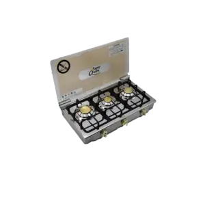 طباخ غاز ستالنس 3 عيون نحاس من سوبر كوين