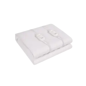 ترست بطانية تدفئة كهربائية مجوز مقاس 140*160 سم، أبيض.